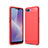 Silikon Hülle Handyhülle Gummi Schutzhülle Flexible Tasche Line für Oppo AX5 Rot