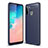 Silikon Hülle Handyhülle Gummi Schutzhülle Flexible Tasche Line für Samsung Galaxy A21 European Blau