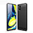 Silikon Hülle Handyhülle Gummi Schutzhülle Flexible Tasche Line für Samsung Galaxy A71 4G A715 Schwarz