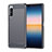 Silikon Hülle Handyhülle Gummi Schutzhülle Flexible Tasche Line für Sony Xperia 10 III Grau