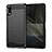 Silikon Hülle Handyhülle Gummi Schutzhülle Flexible Tasche Line für Sony Xperia Ace II SO-41B Schwarz