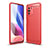 Silikon Hülle Handyhülle Gummi Schutzhülle Flexible Tasche Line für Xiaomi Mi 11X 5G Rot