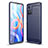 Silikon Hülle Handyhülle Gummi Schutzhülle Flexible Tasche Line für Xiaomi Poco M4 Pro 5G Blau