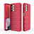 Silikon Hülle Handyhülle Gummi Schutzhülle Flexible Tasche Line KC2 für Samsung Galaxy A13 4G Rot