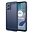 Silikon Hülle Handyhülle Gummi Schutzhülle Flexible Tasche Line MF1 für Motorola Moto G53j 5G Blau