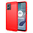 Silikon Hülle Handyhülle Gummi Schutzhülle Flexible Tasche Line MF1 für Motorola Moto G53j 5G Rot