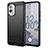 Silikon Hülle Handyhülle Gummi Schutzhülle Flexible Tasche Line MF1 für Nokia X30 5G Schwarz