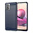 Silikon Hülle Handyhülle Gummi Schutzhülle Flexible Tasche Line MF1 für Xiaomi Redmi Note 10S 4G Blau