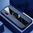 Silikon Hülle Handyhülle Gummi Schutzhülle Leder Tasche mit Magnetisch Fingerring Ständer S01 für Oppo F15 Blau