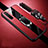 Silikon Hülle Handyhülle Gummi Schutzhülle Leder Tasche mit Magnetisch Fingerring Ständer S01 für Oppo K5 Rot