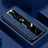 Silikon Hülle Handyhülle Gummi Schutzhülle Leder Tasche mit Magnetisch Fingerring Ständer S04 für Oppo A11 Blau