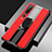 Silikon Hülle Handyhülle Gummi Schutzhülle Leder Tasche mit Magnetisch Fingerring Ständer S04 für Xiaomi Mi 10 Pro Rot