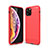 Silikon Hülle Handyhülle Gummi Schutzhülle Tasche Line C02 für Apple iPhone 11 Pro Rot