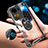 Silikon Hülle Handyhülle Rahmen Schutzhülle Durchsichtig Transparent Spiegel 360 Grad Ganzkörper mit Magnetisch Fingerring Ständer AM1 für Vivo iQOO Z7x 5G