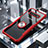 Silikon Hülle Handyhülle Rahmen Schutzhülle Durchsichtig Transparent Spiegel 360 Grad mit Magnetisch Fingerring Ständer für Samsung Galaxy S10 5G Rot