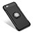 Silikon Hülle Handyhülle Schutzhülle mit Fingerring Ständer Durchsichtig Transparent Matt für Apple iPhone 6S Schwarz