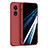 Silikon Hülle Handyhülle Ultra Dünn Flexible Schutzhülle 360 Grad Ganzkörper Tasche für Oppo A58 4G Rot