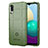 Silikon Hülle Handyhülle Ultra Dünn Flexible Schutzhülle 360 Grad Ganzkörper Tasche J01S für Samsung Galaxy M02 Grün