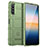Silikon Hülle Handyhülle Ultra Dünn Flexible Schutzhülle 360 Grad Ganzkörper Tasche J01S für Sony Xperia 10 V Grün