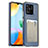 Silikon Hülle Handyhülle Ultra Dünn Flexible Schutzhülle 360 Grad Ganzkörper Tasche J03S für Xiaomi Redmi 10 India Grau