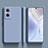 Silikon Hülle Handyhülle Ultra Dünn Flexible Schutzhülle 360 Grad Ganzkörper Tasche S01 für Oppo A96 5G Lavendel Grau