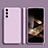Silikon Hülle Handyhülle Ultra Dünn Flexible Schutzhülle 360 Grad Ganzkörper Tasche S01 für Samsung Galaxy S24 5G Helles Lila