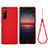 Silikon Hülle Handyhülle Ultra Dünn Flexible Schutzhülle 360 Grad Ganzkörper Tasche S01 für Sony Xperia 10 III SOG04 Rot