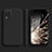 Silikon Hülle Handyhülle Ultra Dünn Flexible Schutzhülle 360 Grad Ganzkörper Tasche S02 für Samsung Galaxy M12 Schwarz