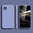 Silikon Hülle Handyhülle Ultra Dünn Flexible Schutzhülle 360 Grad Ganzkörper Tasche S03 für Samsung Galaxy A42 5G Lavendel Grau