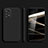 Silikon Hülle Handyhülle Ultra Dünn Flexible Schutzhülle 360 Grad Ganzkörper Tasche S03 für Samsung Galaxy A72 4G Schwarz