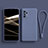 Silikon Hülle Handyhülle Ultra Dünn Flexible Schutzhülle 360 Grad Ganzkörper Tasche S05 für Samsung Galaxy A53 5G Lavendel Grau