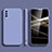 Silikon Hülle Handyhülle Ultra Dünn Flexible Schutzhülle 360 Grad Ganzkörper Tasche S05 für Samsung Galaxy A90 5G Lavendel Grau