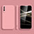Silikon Hülle Handyhülle Ultra Dünn Flexible Schutzhülle 360 Grad Ganzkörper Tasche S05 für Samsung Galaxy A90 5G Rosa