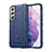 Silikon Hülle Handyhülle Ultra Dünn Flexible Schutzhülle 360 Grad Ganzkörper Tasche S06 für Samsung Galaxy S21 FE 5G Blau