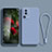 Silikon Hülle Handyhülle Ultra Dünn Flexible Schutzhülle 360 Grad Ganzkörper Tasche YK2 für Xiaomi Mi 12 Lite NE 5G Lavendel Grau