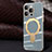 Silikon Hülle Handyhülle Ultra Dünn Flexible Schutzhülle Tasche mit Mag-Safe Magnetic Magnetisch C01 für Apple iPhone 15 Pro Max Grau