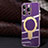 Silikon Hülle Handyhülle Ultra Dünn Flexible Schutzhülle Tasche mit Mag-Safe Magnetic Magnetisch C01 für Apple iPhone 15 Pro Max Violett