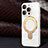 Silikon Hülle Handyhülle Ultra Dünn Flexible Schutzhülle Tasche mit Mag-Safe Magnetic Magnetisch C01 für Apple iPhone 15 Pro Max Weiß