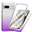 Silikon Hülle Handyhülle Ultra Dünn Flexible Schutzhülle Tasche Transparent Vorder und Rückseite 360 Grad Ganzkörper Farbverlauf für Google Pixel 7a 5G Violett