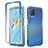 Silikon Hülle Handyhülle Ultra Dünn Flexible Schutzhülle Tasche Transparent Vorder und Rückseite 360 Grad Ganzkörper Farbverlauf für Oppo A54 4G Blau