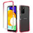 Silikon Hülle Handyhülle Ultra Dünn Flexible Schutzhülle Tasche Transparent Vorder und Rückseite 360 Grad Ganzkörper Farbverlauf für Samsung Galaxy A03s Rot