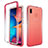 Silikon Hülle Handyhülle Ultra Dünn Flexible Schutzhülle Tasche Transparent Vorder und Rückseite 360 Grad Ganzkörper Farbverlauf für Samsung Galaxy A20 Rot