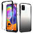 Silikon Hülle Handyhülle Ultra Dünn Flexible Schutzhülle Tasche Transparent Vorder und Rückseite 360 Grad Ganzkörper Farbverlauf für Samsung Galaxy A31 Dunkelgrau