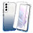 Silikon Hülle Handyhülle Ultra Dünn Flexible Schutzhülle Tasche Transparent Vorder und Rückseite 360 Grad Ganzkörper Farbverlauf für Samsung Galaxy S23 5G Blau