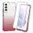 Silikon Hülle Handyhülle Ultra Dünn Flexible Schutzhülle Tasche Transparent Vorder und Rückseite 360 Grad Ganzkörper Farbverlauf für Samsung Galaxy S23 5G Rot