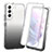Silikon Hülle Handyhülle Ultra Dünn Flexible Schutzhülle Tasche Transparent Vorder und Rückseite 360 Grad Ganzkörper Farbverlauf für Samsung Galaxy S23 5G Schwarz