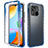 Silikon Hülle Handyhülle Ultra Dünn Flexible Schutzhülle Tasche Transparent Vorder und Rückseite 360 Grad Ganzkörper Farbverlauf für Xiaomi Redmi 10 Power Blau