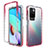 Silikon Hülle Handyhülle Ultra Dünn Flexible Schutzhülle Tasche Transparent Vorder und Rückseite 360 Grad Ganzkörper Farbverlauf für Xiaomi Redmi Note 11 4G (2021) Rot