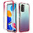 Silikon Hülle Handyhülle Ultra Dünn Flexible Schutzhülle Tasche Transparent Vorder und Rückseite 360 Grad Ganzkörper Farbverlauf für Xiaomi Redmi Note 11 Pro 4G Rot