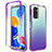 Silikon Hülle Handyhülle Ultra Dünn Flexible Schutzhülle Tasche Transparent Vorder und Rückseite 360 Grad Ganzkörper Farbverlauf für Xiaomi Redmi Note 11 Pro 4G Violett